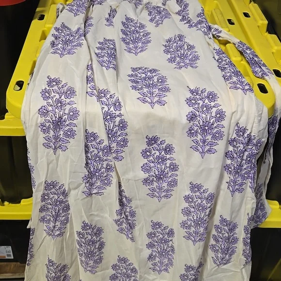 NWT J Crew Floaty Midi Dress in Block-Print Cotton Voile Size - Picture 4 of 5